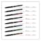 Uni-Ball Gel Pen 207 Plus+, Retractable, Medium 0.7 mm, Inspirational Ink-Color Assortment, Black Barrel, 6PK 70491 - alternate 7